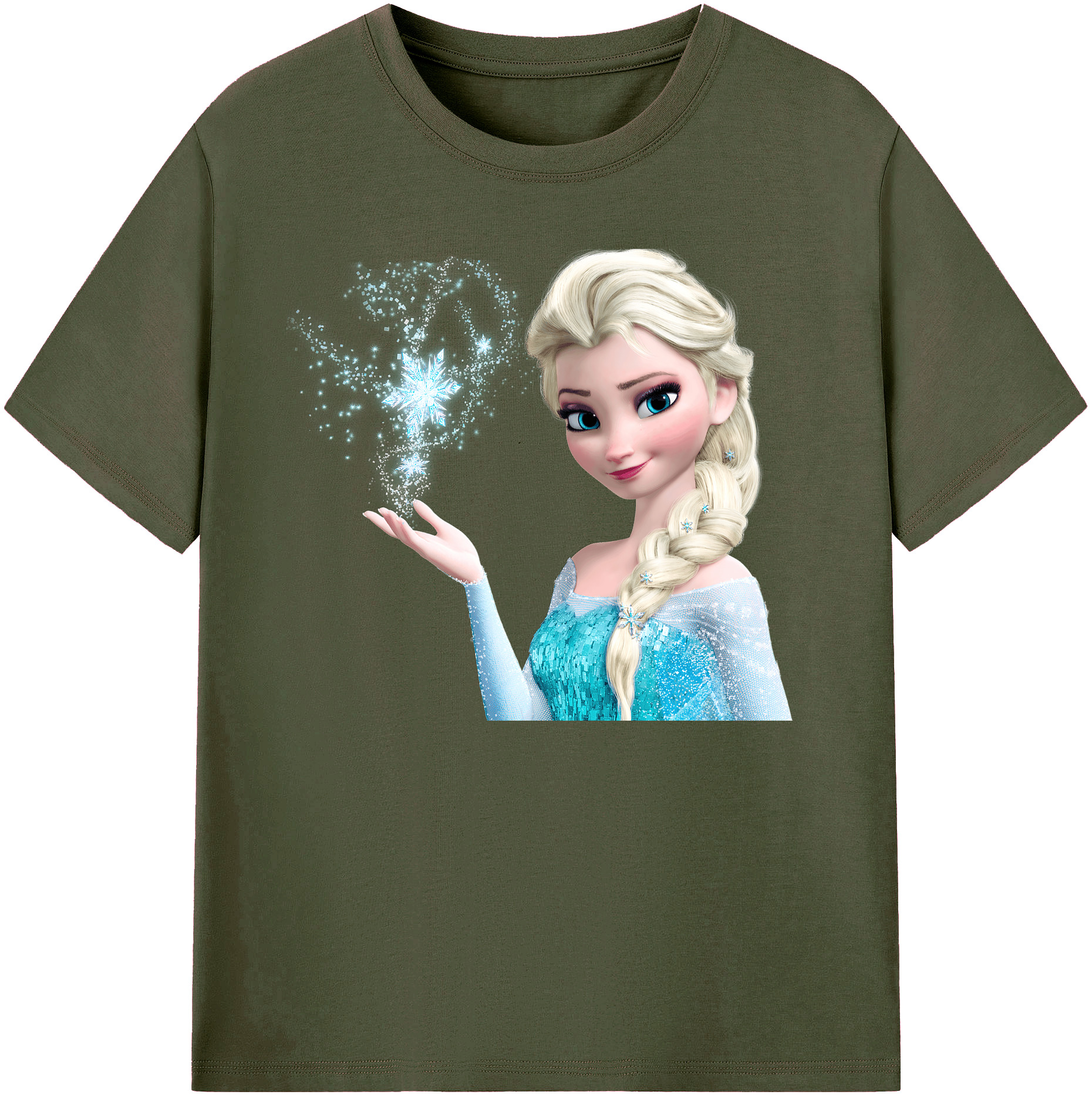 （画像用） アナと雪の女王 アンナ エルサ Frozen Anna Elsa 綿100％ メンズ半袖Tシャツ｜肌触りやわらか＆通気性